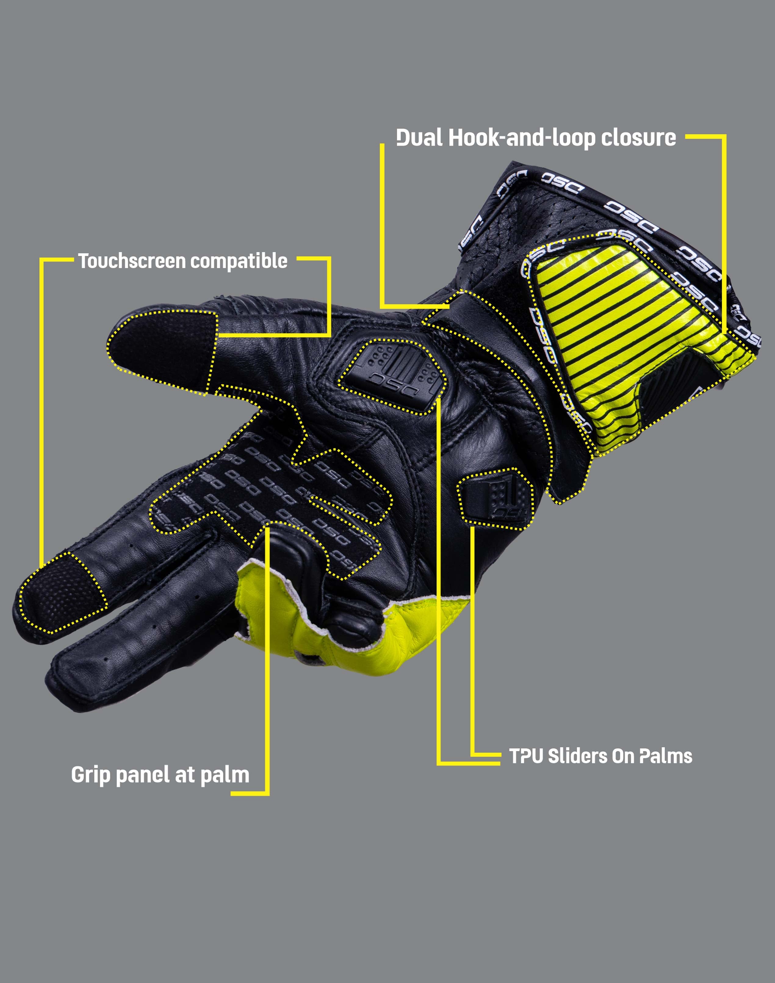 DSG Race Pro V1 Riding Gloves