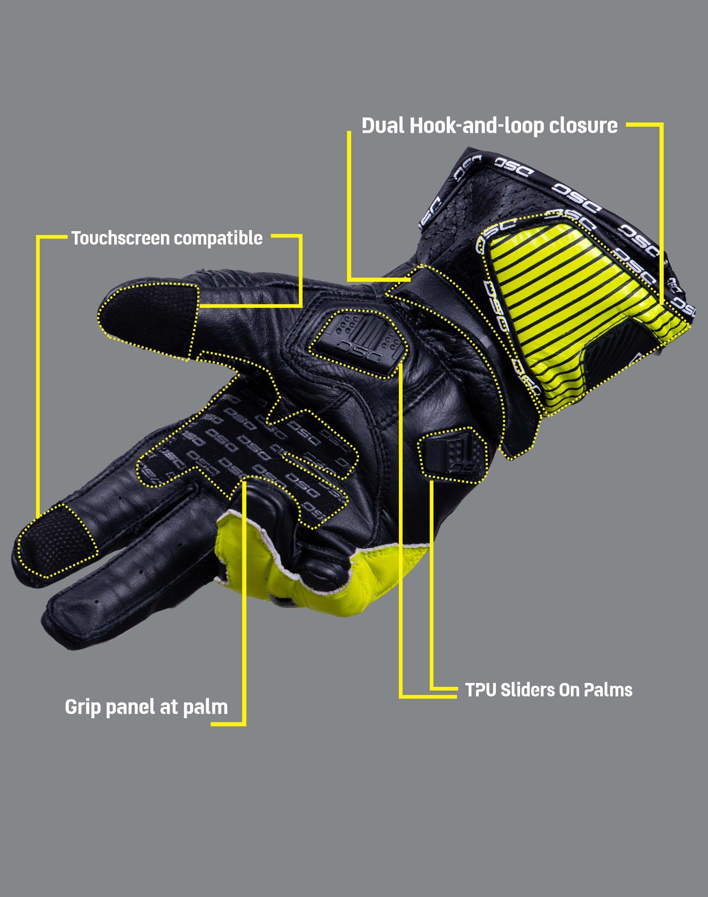 DSG Race Pro V1 Riding Gloves