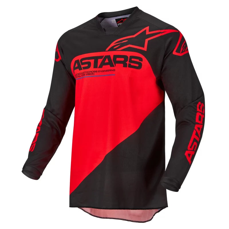 Alpinestars Racer Supermatic Jersey: Black Bright Red