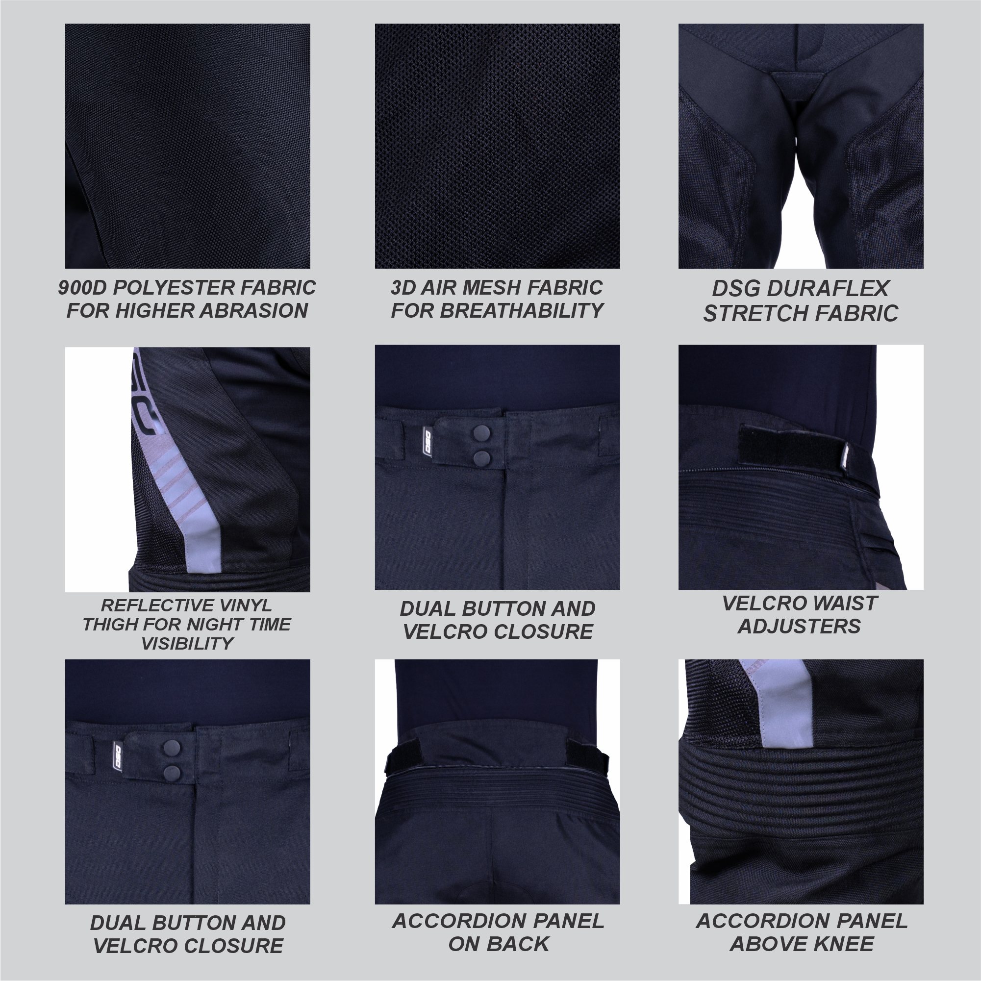 DSG Apex Air-Flow Riding Pants top Feature