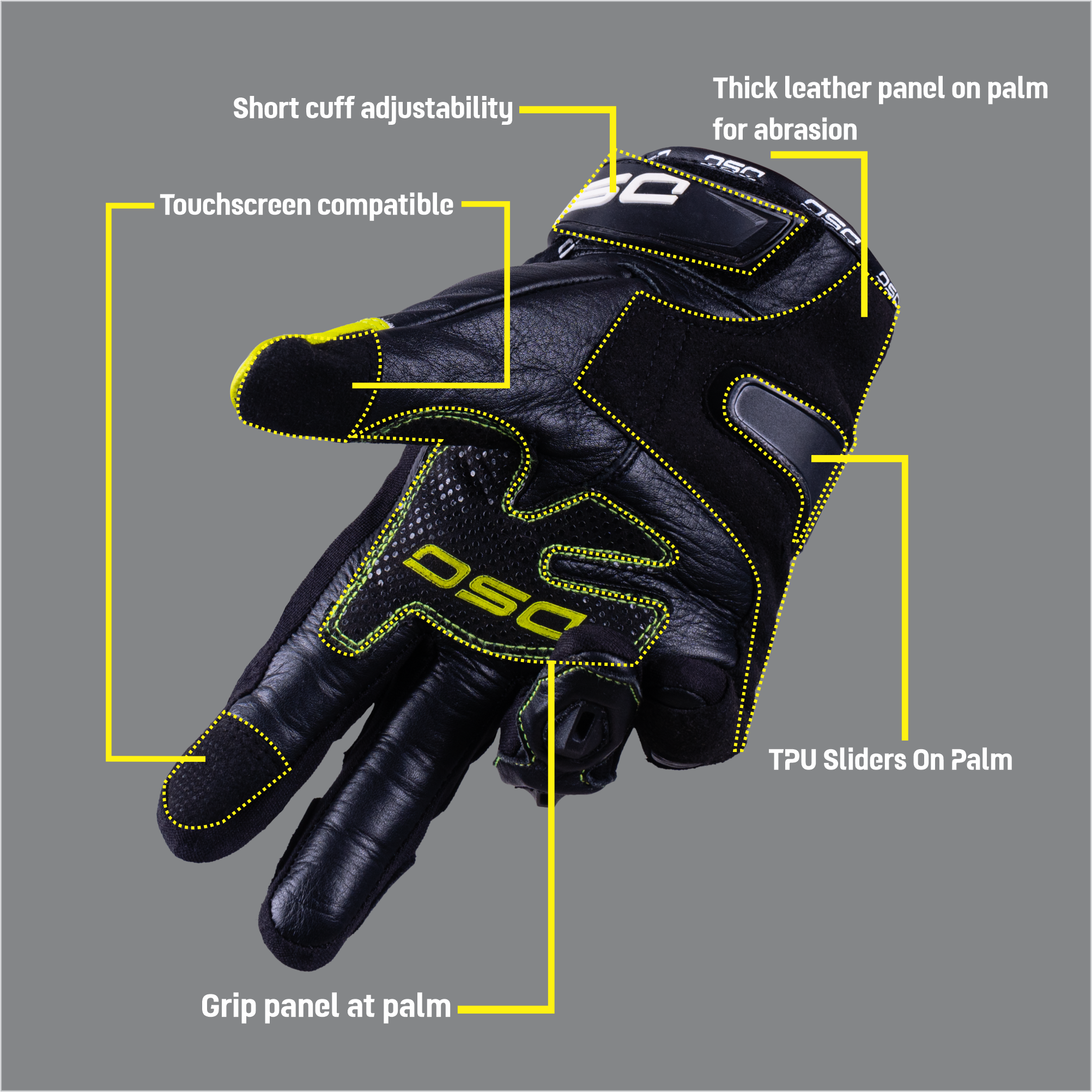 DSG Carbon X V1 Riding Gloves features