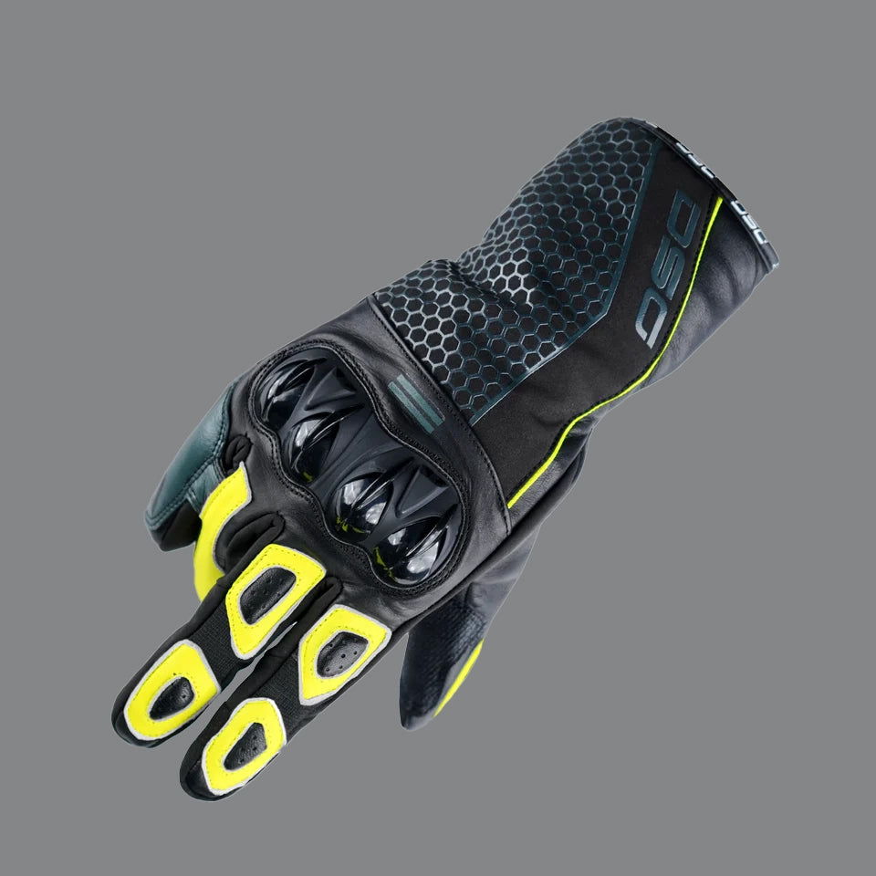 DSG Hydro V2 Riding Gloves Black Yellow Fluo