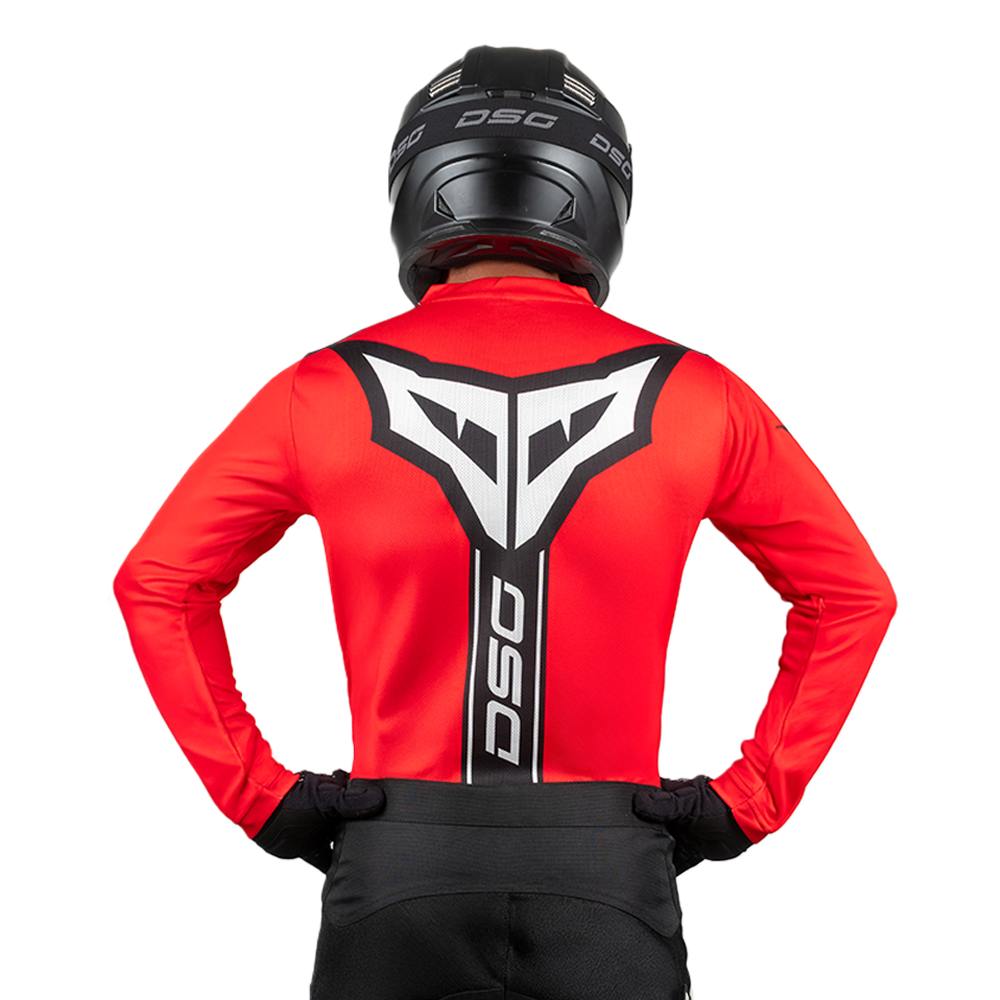 DSG ALPHA RACING JERSEY: RED BLACK