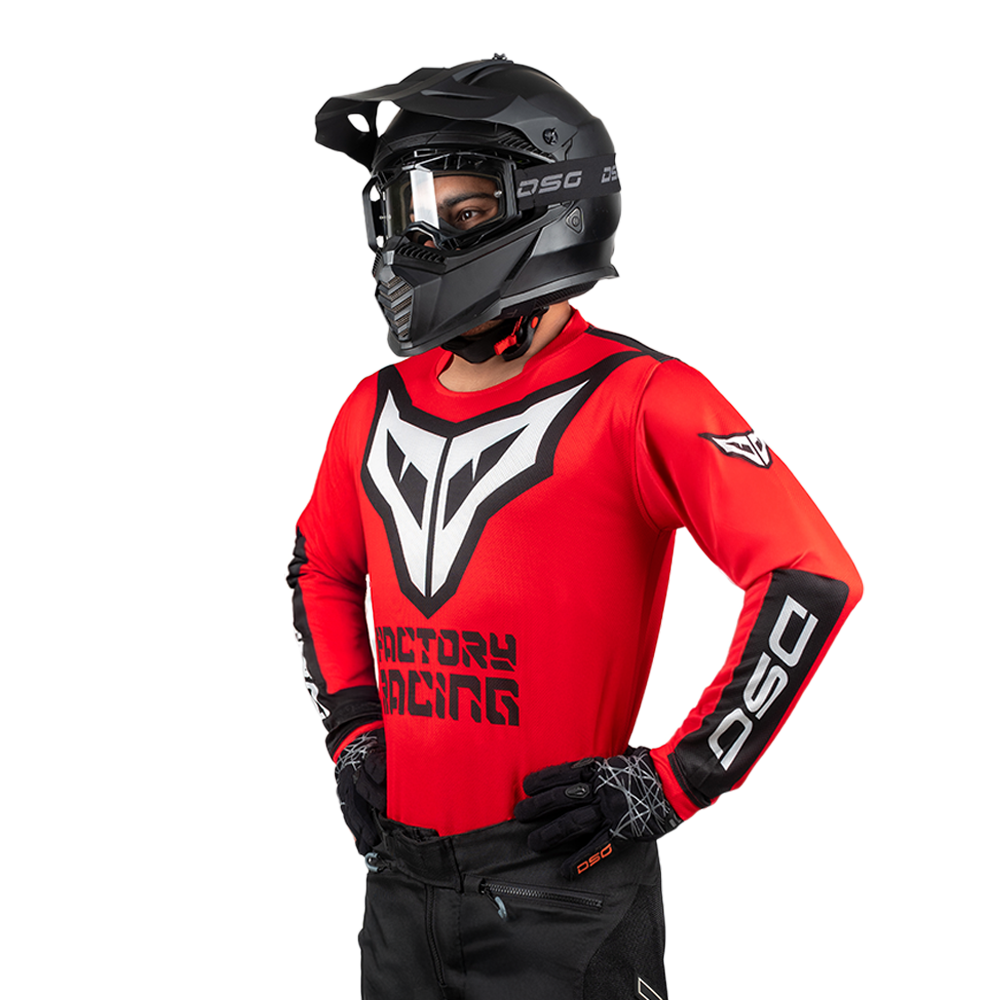 DSG ALPHA RACING JERSEY: RED BLACK