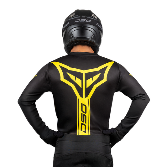 DSG ALPHA RACING JERSEY: BLACK YELLOW planetdsg.com