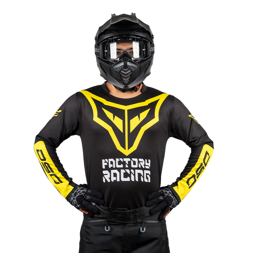 DSG ALPHA RACING JERSEY: BLACK YELLOW