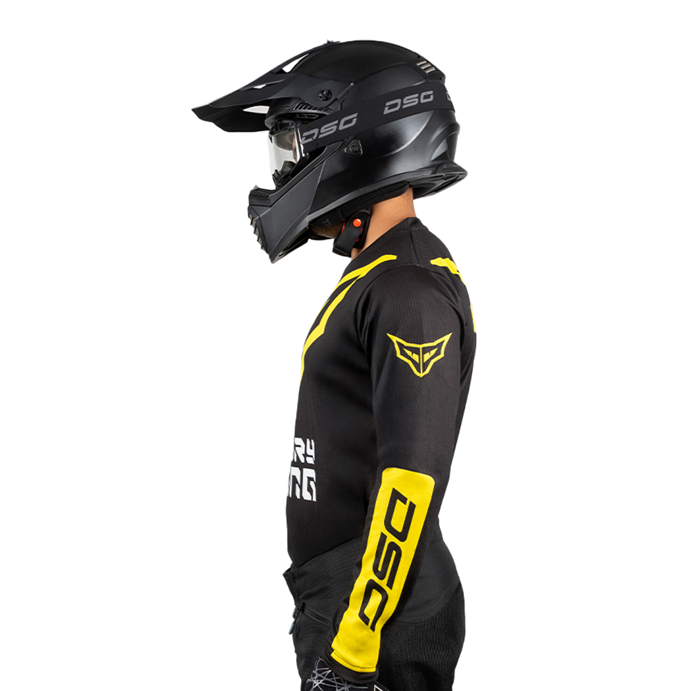 DSG ALPHA RACING JERSEY: BLACK YELLOW
