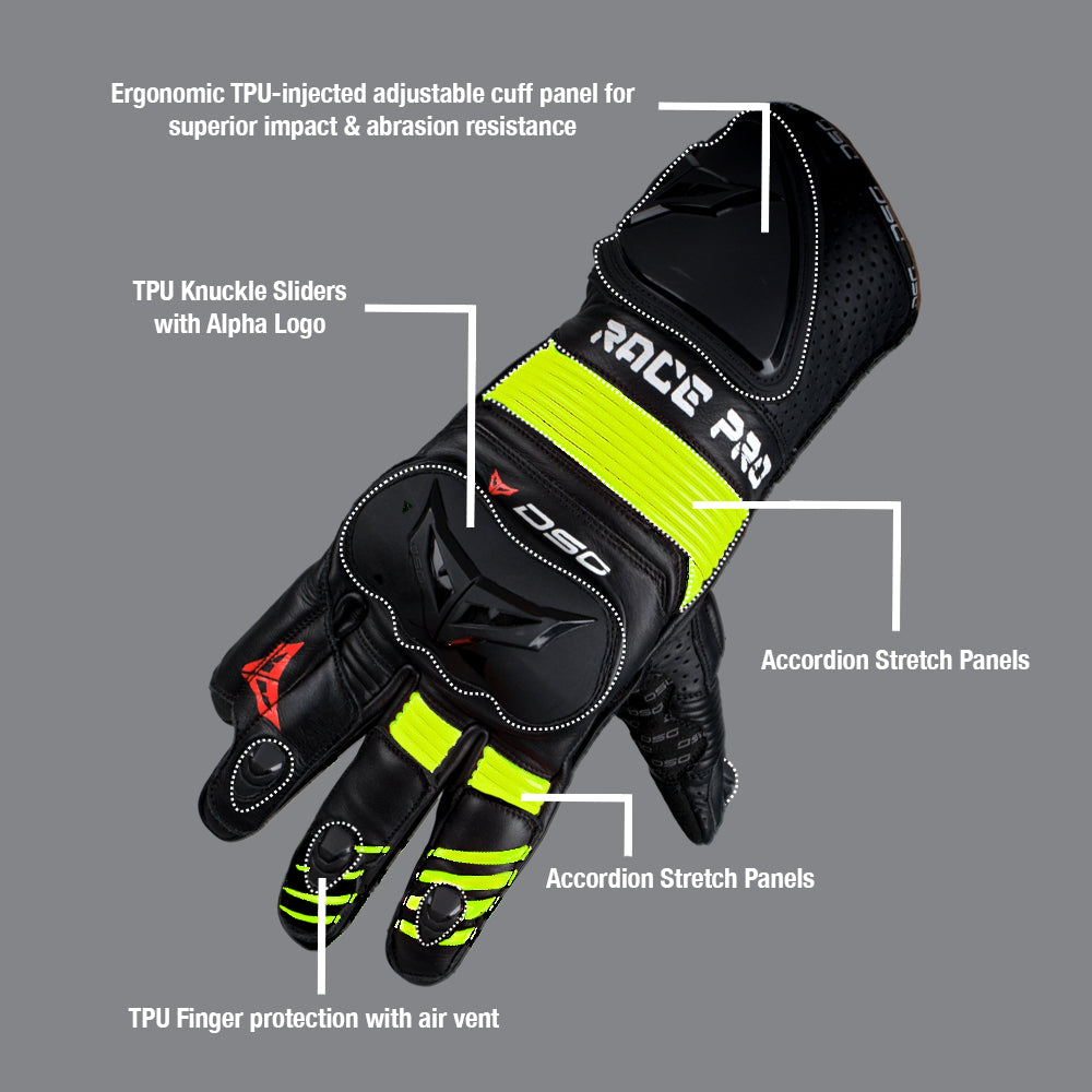 DSG RacePro Sport Riding Gloves