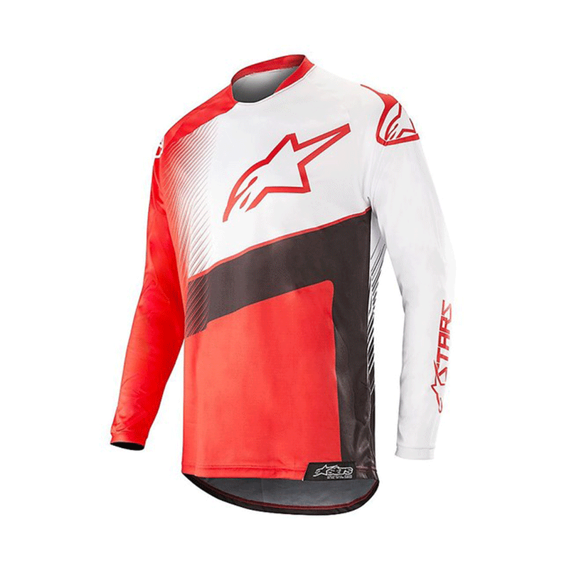 Alpinestars Racer Supermatic Jersey: Red Black Whiite