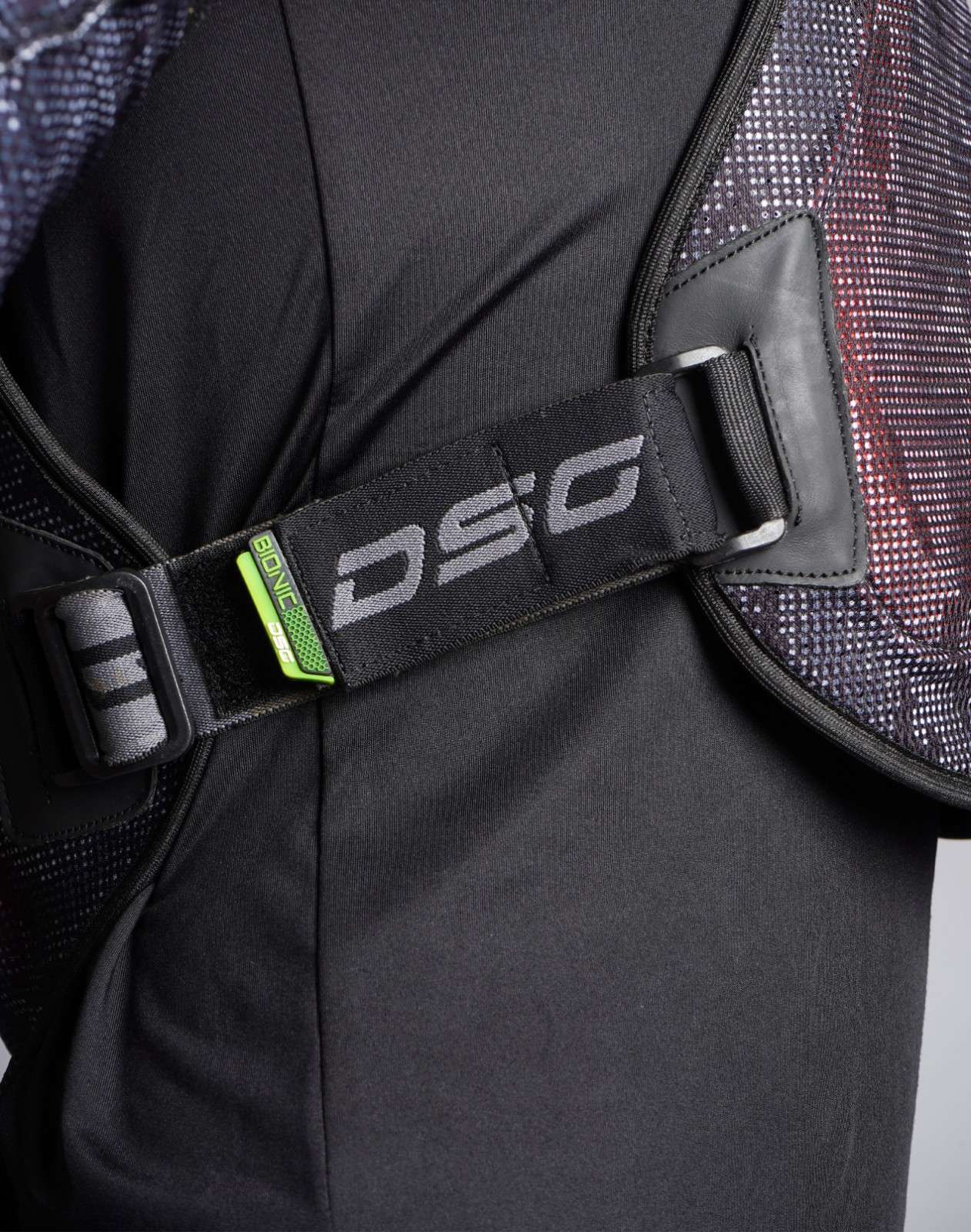 hook-and-loop strap fastening detail on DSG Bionic ADV Jacket