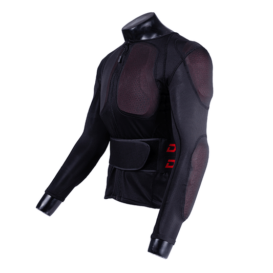 DSG Bionic Plus Armour front zip and stretch-fabric chassis construction