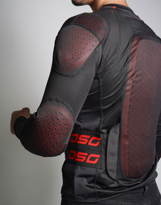 DSG Bionic Plus Armour shoulder protector, CE Level 2 rated, close-up detail