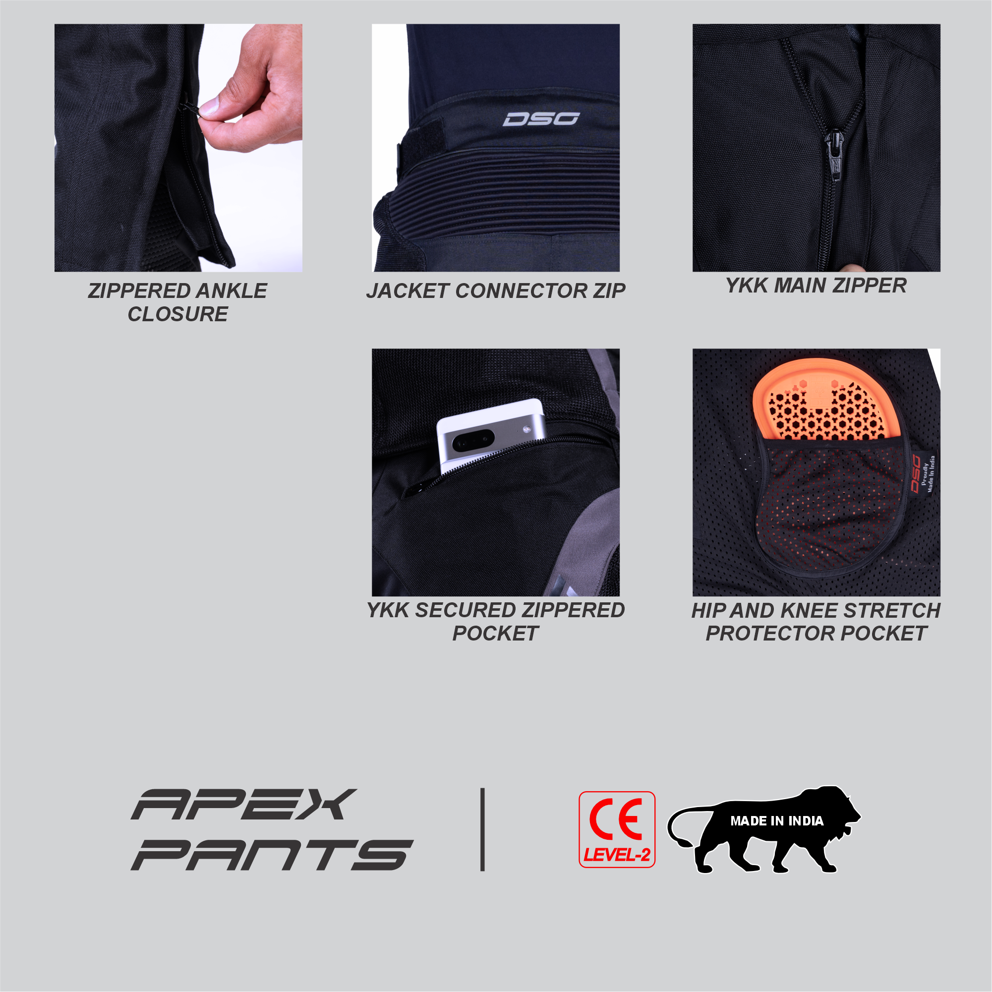 DSG Apex Air-Flow Riding Pants top Feature