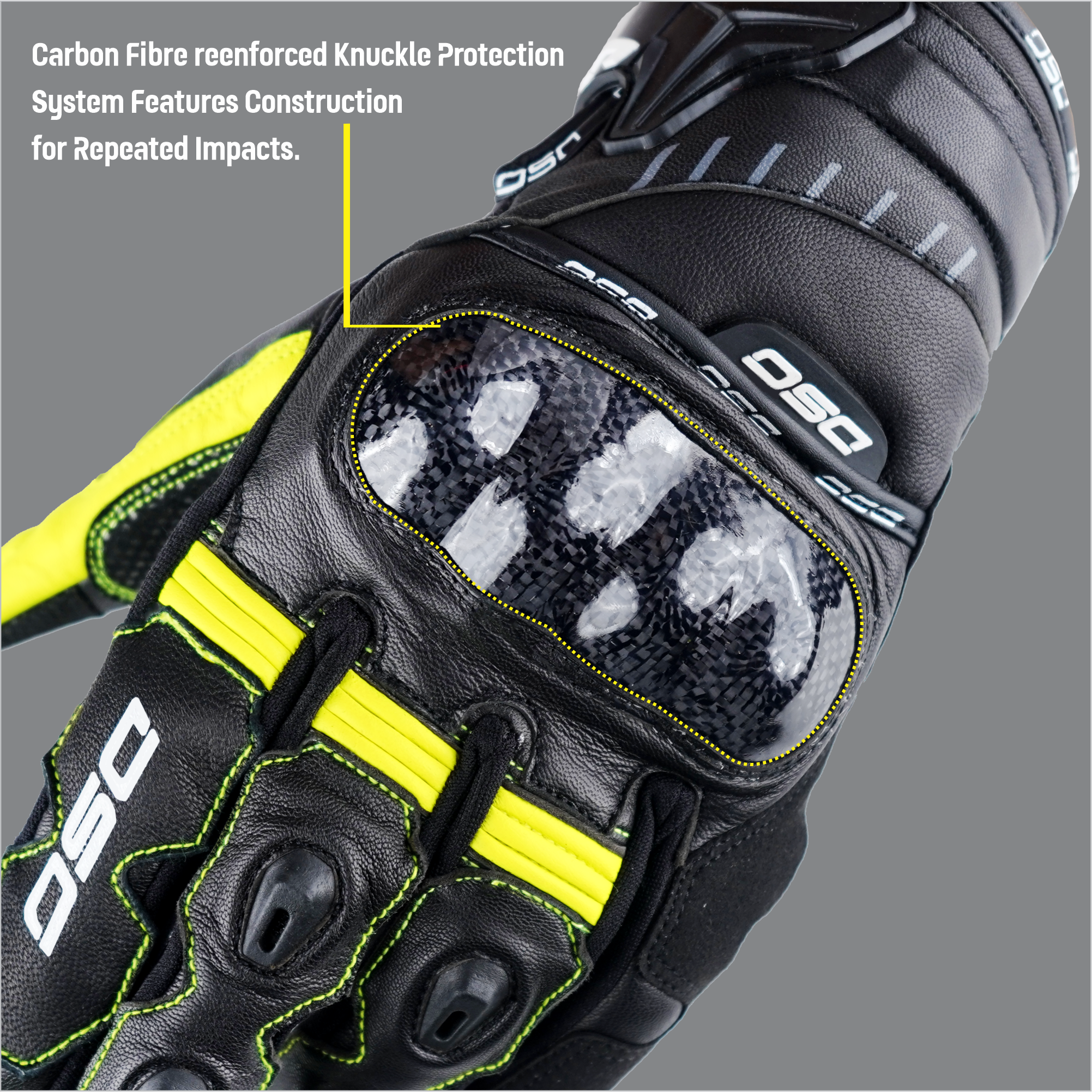 DSG Carbon X V1 Riding Gloves features