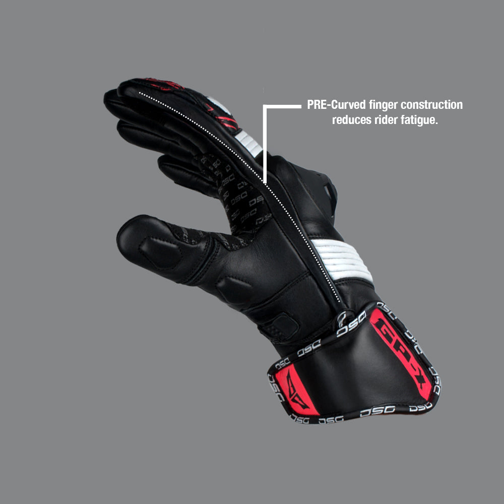 DSG GPX Riding Gloves Red