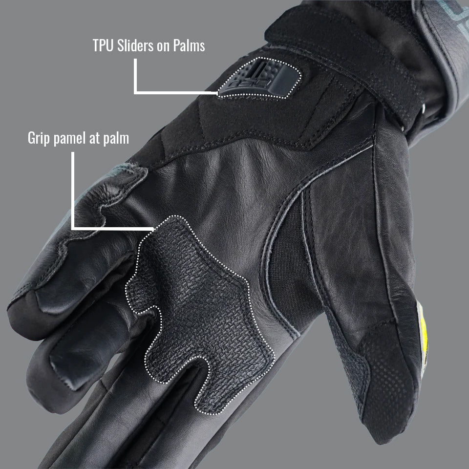 DSG Hydro V2 Riding Gloves Black Yellow Fluo