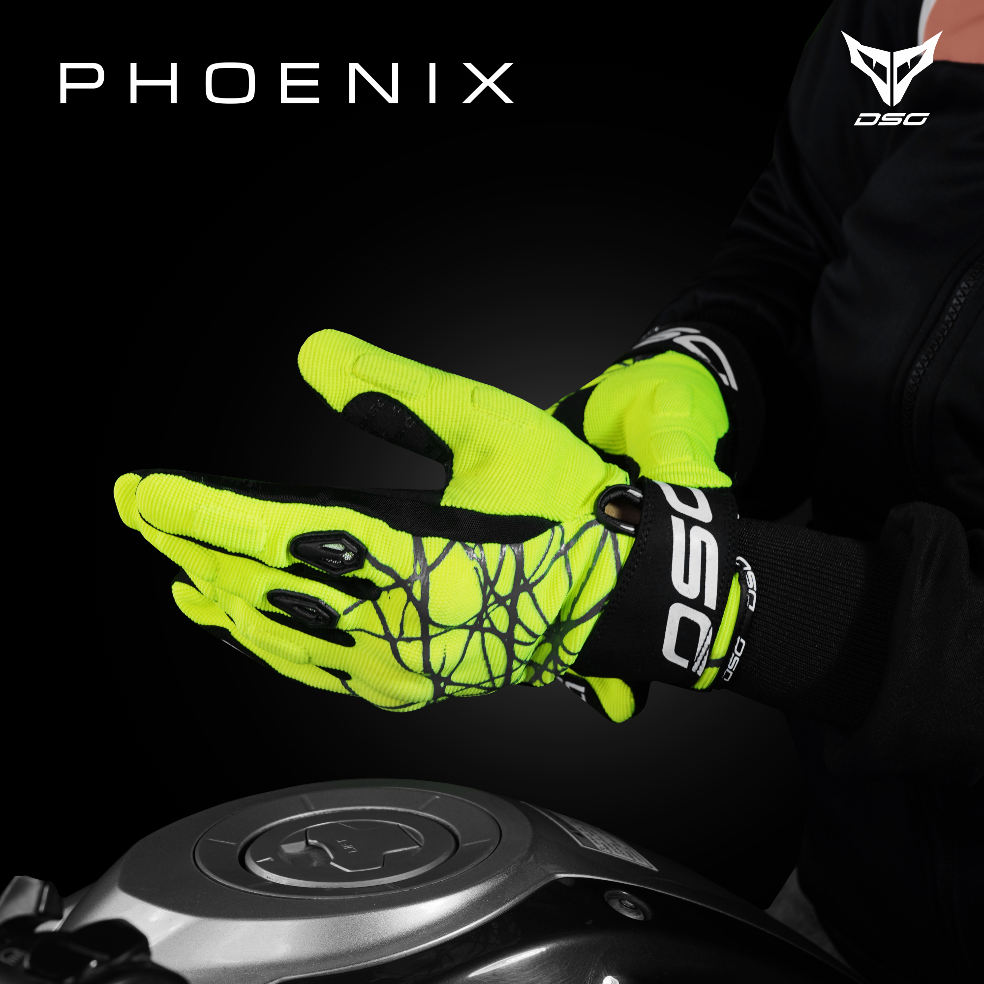 DSG Phoenix Air Riding Gloves features
