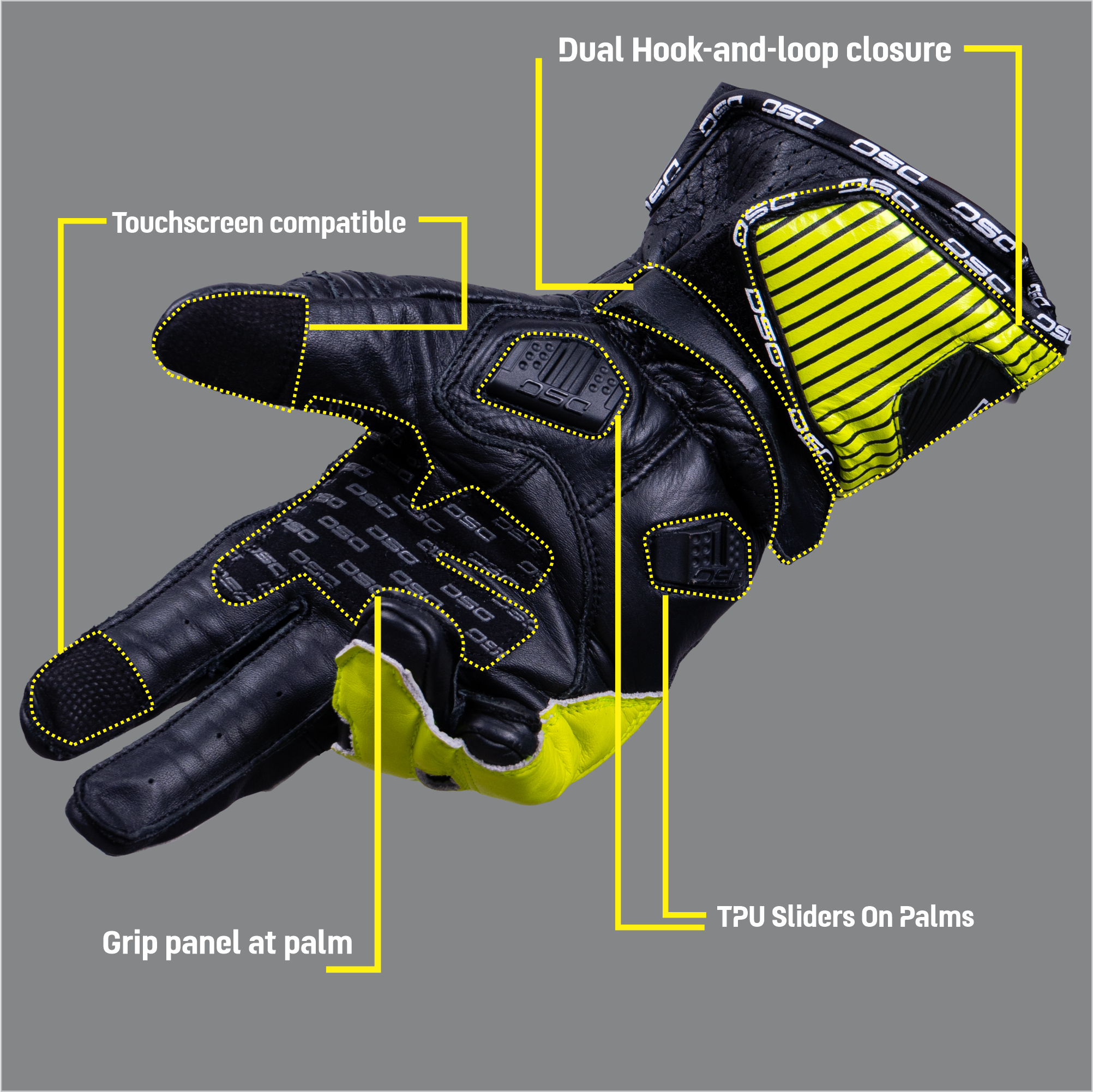 DSG Race Pro V1 Riding Gloves