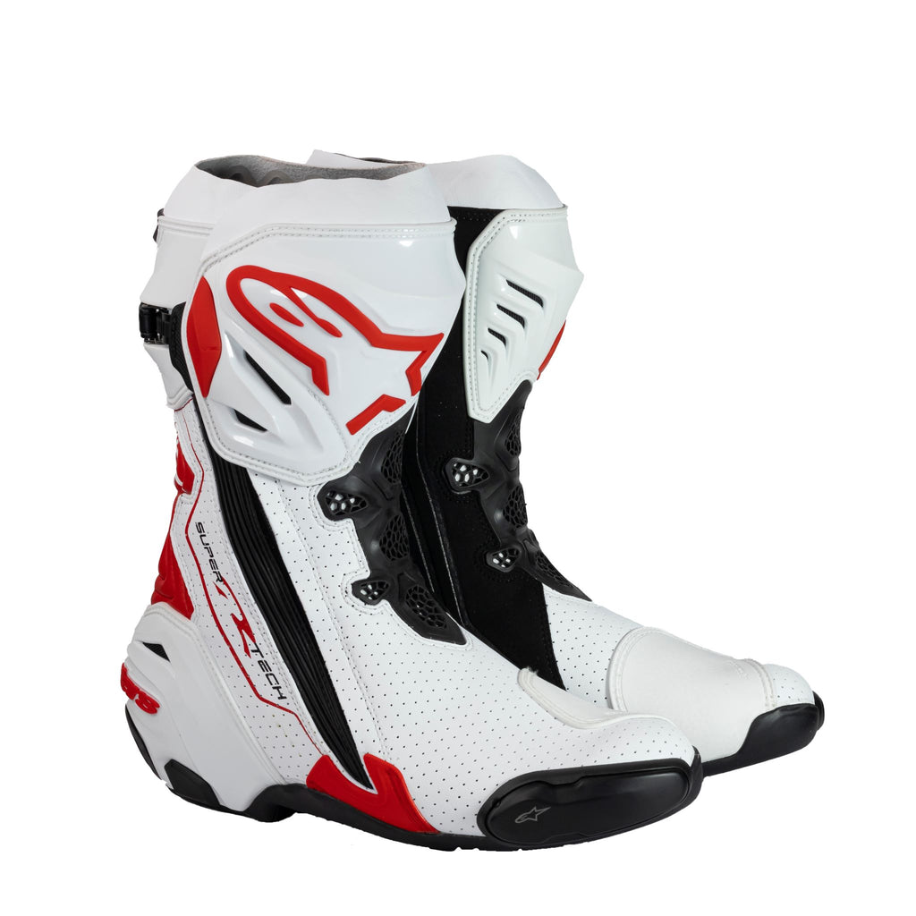 Alpinestars Supertech R Riding Boot White Red Vented – planetdsg.com